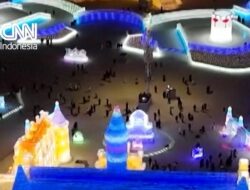 Pertunjukan Cahaya dan Es Saat Suhu -20 Derajat Celsius di Kota Harbin